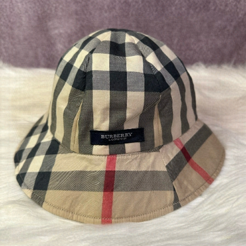 BURBERRY kids classic plaid reversible hat